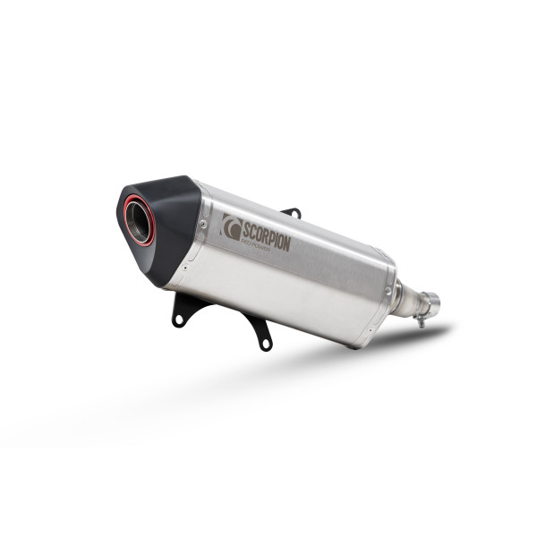 Scorpion Exhaust Vespa GTS 125 iGET (Euro 5) 2020 - 2022 Serket Parallel Slip-on Brushed Stainless Steel Sleeve
